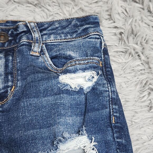 American Eagle Next Level Stretch Jegging Jeans Womens Size 2 Short Distressed - Picture 15 of 16
